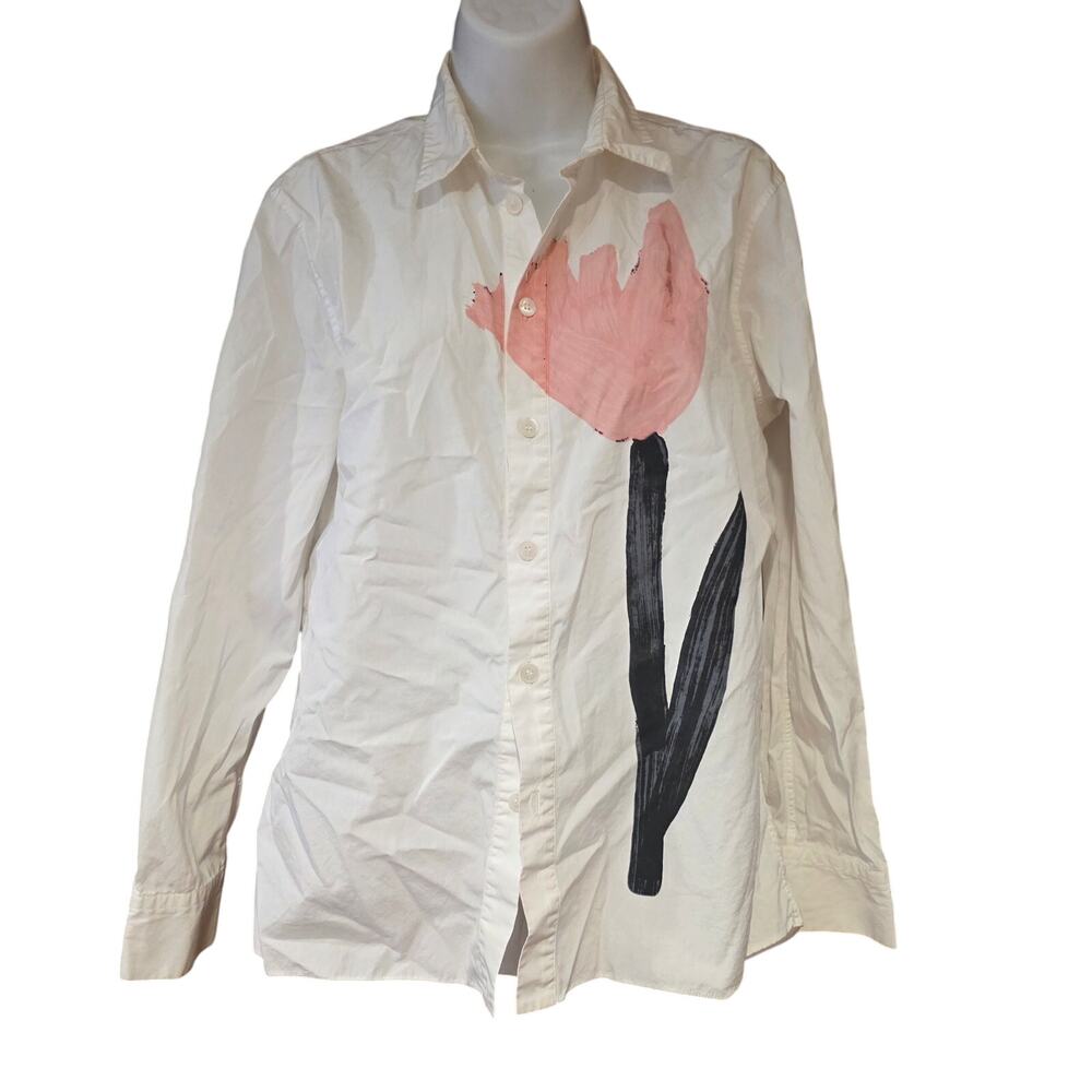 Marni Painted Tulip Print Blouse sz 40